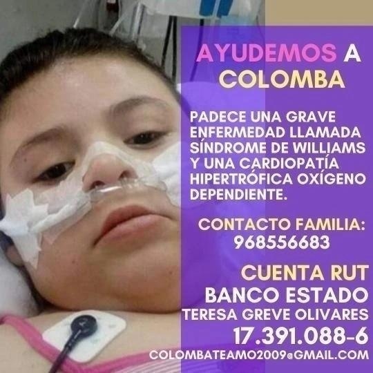 <a href="/Pajarobere/">José Miguel Bernucci</a> Hola.le pido me ayuden a visibilizar el caso de mi hija colomba necesitamos ayuda para mi pequeña colomba