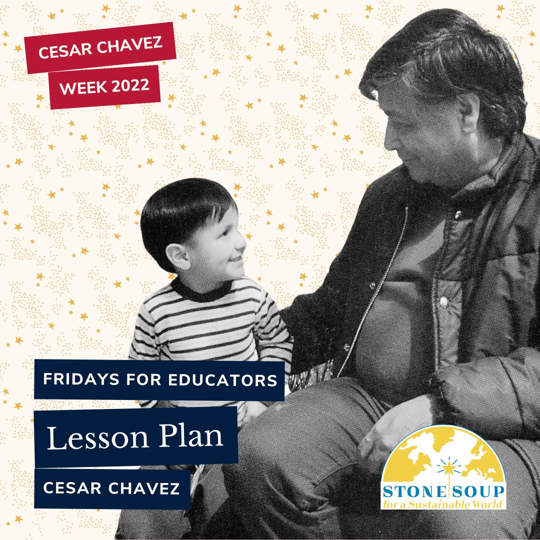 stonesoupleader's tweet photo. EDUCATORS: This FREE #LessonPlan will give you the resources you need to celebrate #CesarChavezWeek with your students.
Learning of this inspiring leader through #LanguageArts & #STEM activities will show them how #NonViolentProtest can change the world
https://t.co/StTyZaXAvz https://t.co/SwRDYQTPZC