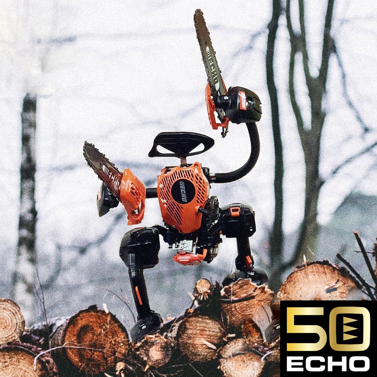 Introducing the ECHO NIN-2511T Chainsaw Ninja!🌲🥷

Automate your pruning, logging, and felling with this arborist robot! Developed in the labs of our top-secret ECHO facility, this new revolutionary product will change the game! 💪🍁

Learn more at linktr.ee/echo.canada 📲