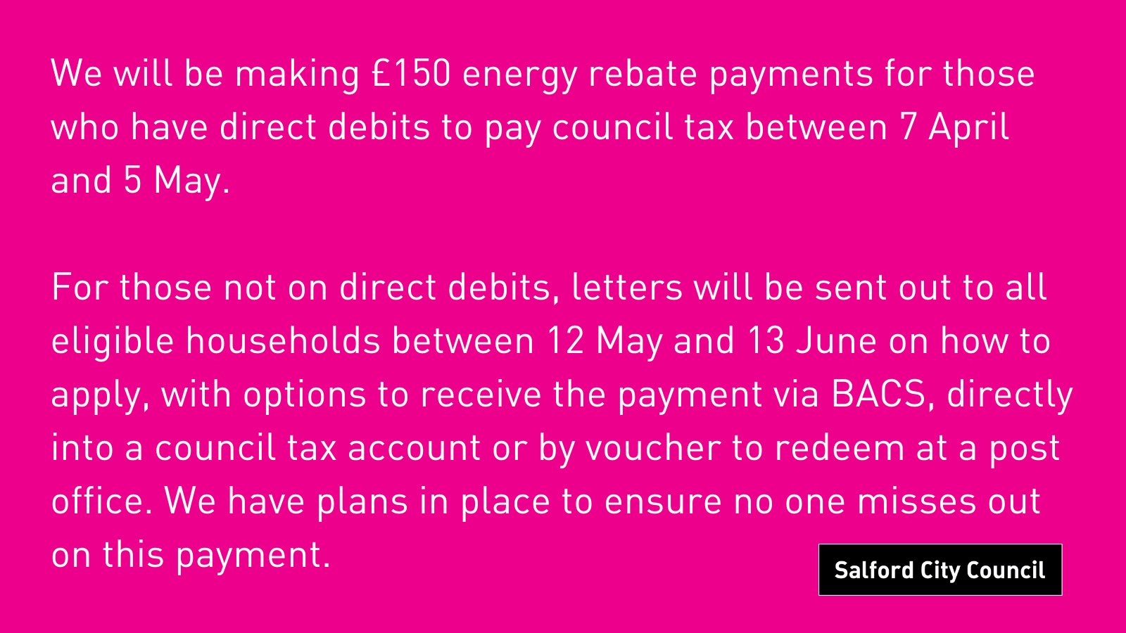 Salford City Council on Twitter "We have received enquiries about