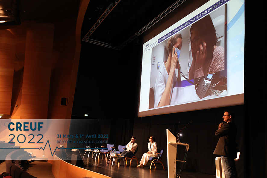 Congres_CREUF's tweet photo. Que peut dire une infirmière par téléphone ? C'est la question à laquelle a répondu Séverine HUPFER lors de sa conférence au congrès 2022 du CREUF #creuf2022 #droitsante #sante #hopital https://t.co/xCSUYO0fcS