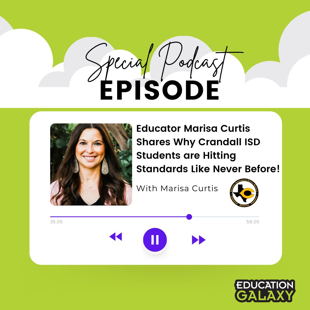 Check out our #podcast episode that launched with <a href="/EdCuration/">Education Curator</a>  <a href="/MarisaCurtis/">Marisa Curtis</a> shares why <a href="/OfficialCISD/">Crandall ISD</a> students are hitting standards like never before! Listen now ⬇️ l8r.it/JnsK