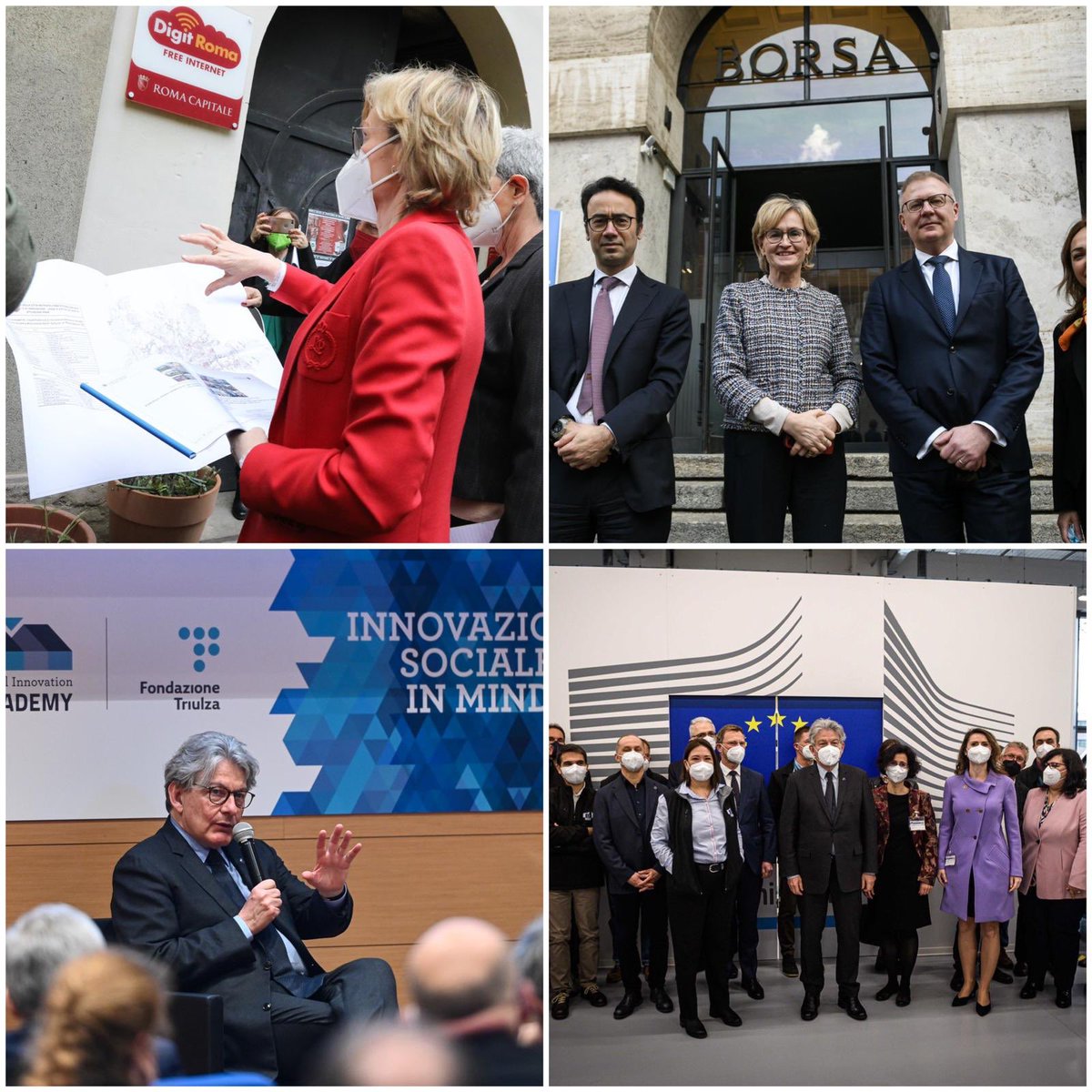 Ieri e oggi due Commissari UE in visita istituzionale in Italia. 

<a href="/McGuinnessEU/">Mairead McGuinness</a> a Roma e Milano per incontri con istituzioni e imprese in tema di Unione bancaria e sanzioni contro la Russia. 
<a href="/ThierryBreton/">Thierry Breton</a> a Milano e Torino per incontri con l’industria dell’innovazione.