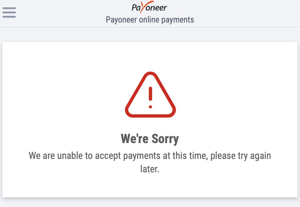 slistudiosmiami's tweet photo. @Payoneer_Help your Status says nothing is wrong, but the system will not allow payments to be made. Please look into this. Thank you https://t.co/VKFhRrjRnN