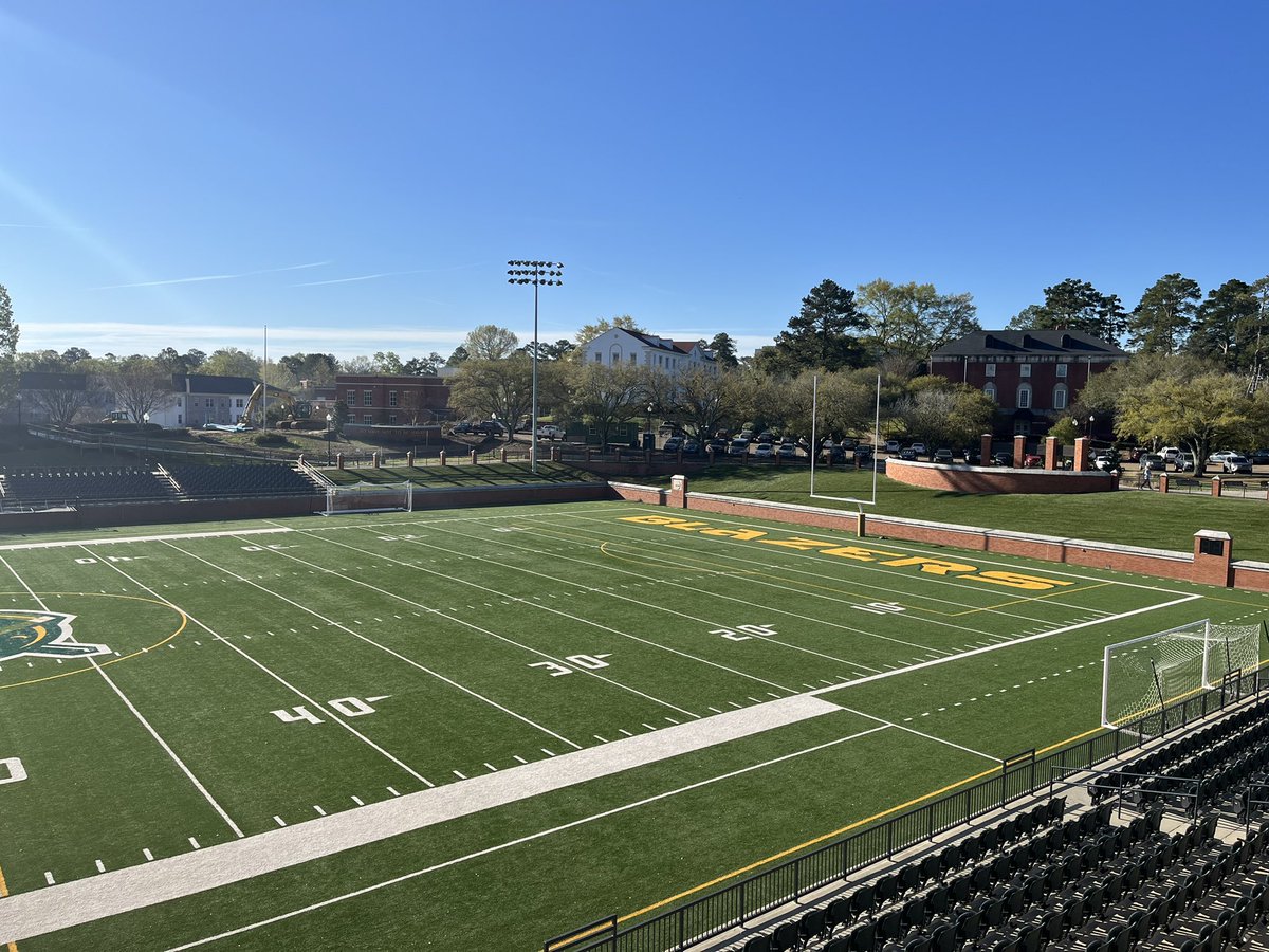 OLVDad's tweet photo. Loving this! RT @beth_vansant: View from the top of the press box! Doesn’t get better than this! @belhavenblazers https://t.co/9mUfMHong7