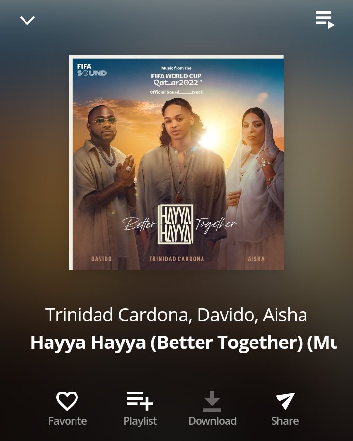 Davido the first Africa artist to feature in world cup ,truly we rise by lifting others 
👉👉👉