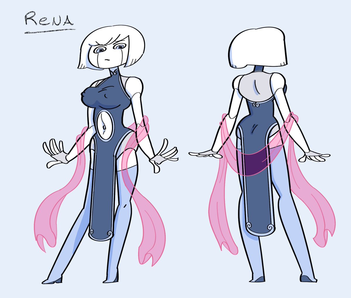 pervaxena's tweet photo. And here’s Rena’s character sheet finished, also in work uniform. She’s very proud of her dildo attachments. https://t.co/m0ktzKbrdT