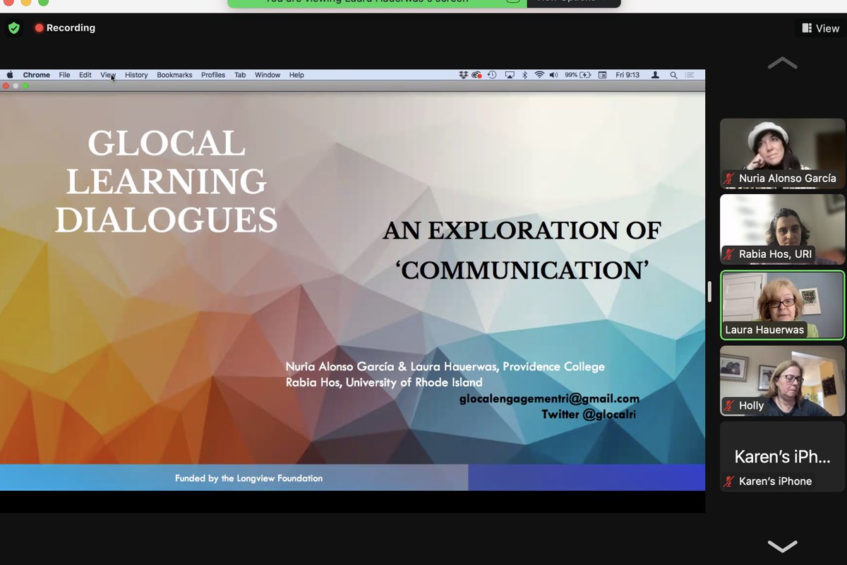 glocalri's tweet photo. Continuing our dialogues on #glocalizingeducation in RI. We're exploring the concept of communication today within our #communityofpractice @rabiahos @word_fanatica @LauraHauerwas @LongviewGlobal https://t.co/whaGfRB67t