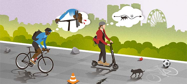 Love them or hate them, electric #scooters are an ever more common sight in cities worldwide, and their usage is only on the up. Now, new research explores how they can move through #urban #environments safely, and how they might differ from #bicycles: chalmers.se/en/departments…