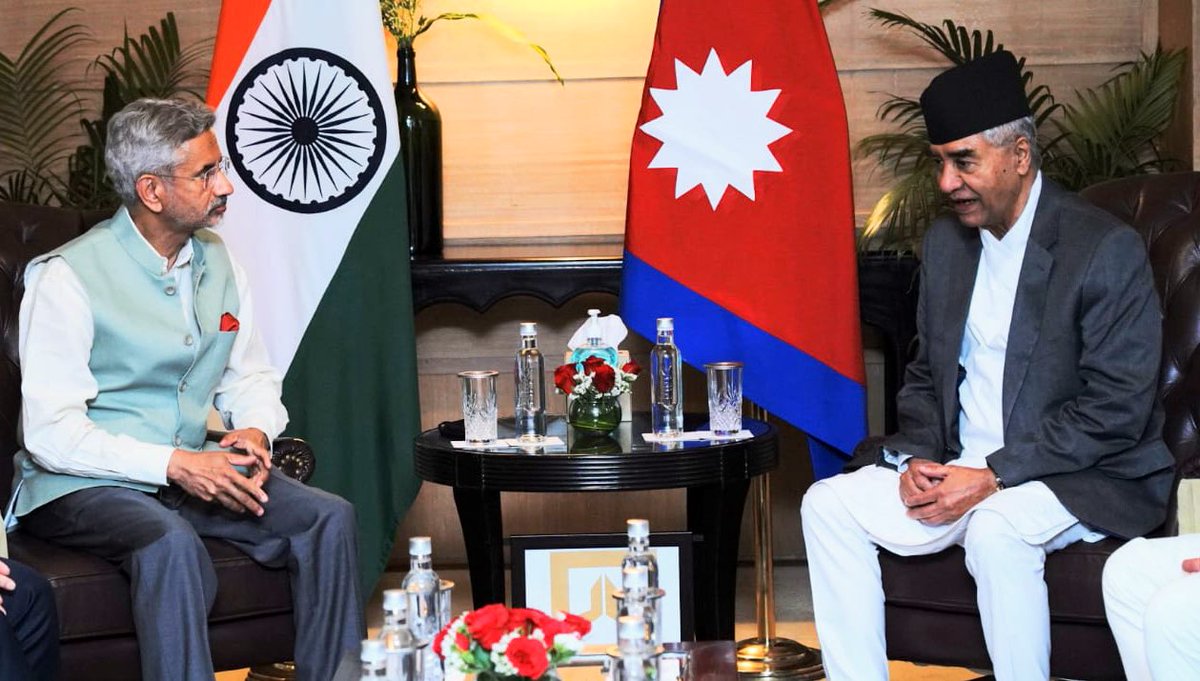 Pleased to call on PM @SherBDeuba of Nepal during his official visit to India. Confident that this visit will further strengthen our close neighborly relations.