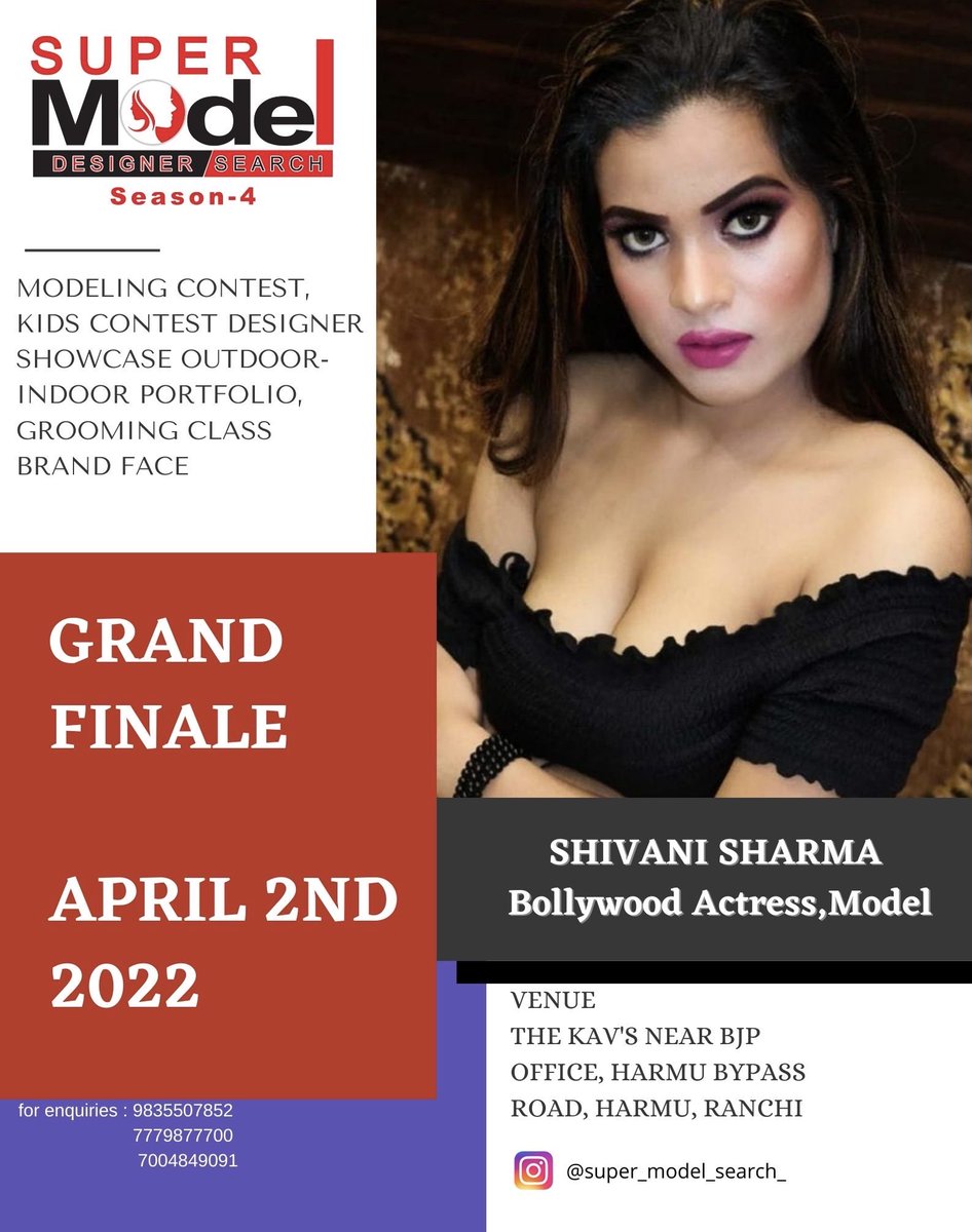 ShivaniSharma_O's tweet photo. See you tomorrow guys 👑
Grand Finale
Hotel Kavs Harmu Road
Time 5 PM
2nd April 2022
#designershow https://t.co/w0X7vgpqKd