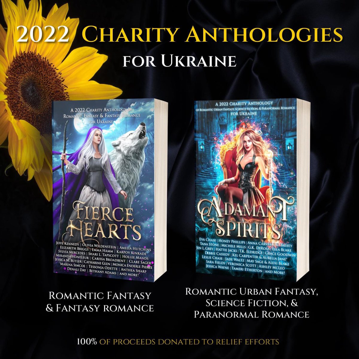 I'm honored to be part of TWO #charity #anthologies supporting #Ukraine. 100% of the proceeds are going to <a href="/RESCUEorg/">IRC - International Rescue Committee</a> If you can pick up a copy or help spread the word, we'd greatly appreciate you joining us in this important cause! romanticfantasyshelf.com/publications #books #bookstagram