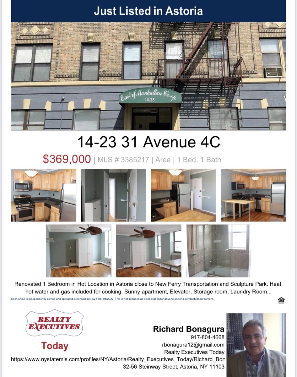 Just Listed for $369,000 - 14-23 31 Avenue 4C, Astoria, NY 11102

#realestate #realtor #realestateagent #home #property #investment #forsale #realtorlife #househunting #dreamhome #luxury #interiordesign #newhome #luxuryrealestate #architecture #house #homesweethome #realestate