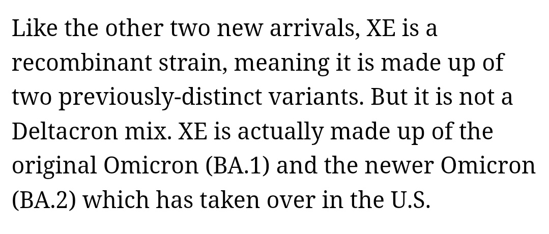 RioSlade's tweet photo. New Mutant “XE” Omicron Variant May Be The Most Transmissible Version Of Covid Yet, According To WHO
https://t.co/U6BFb18LVD https://t.co/QkIVgsLQeD