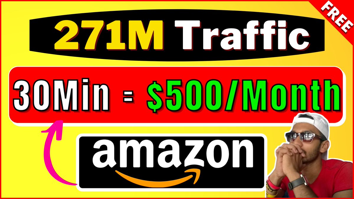 Networking_Raju's tweet image. 🔥(Earn $500/Month) ❤️
✅ Fastest Amazon Trick 🔥
➢ 30 Minutes + Free Traffic ❤️
➵ Watch Here: youtube.com/watch?v=qVVw1L…
#amazon #amazonaffiliatemarketing #amazonmethod #amazonaffiliatemarketitutorial #amazonaffiliatemarketingfree #amazonproducts #promoteamazonproducts