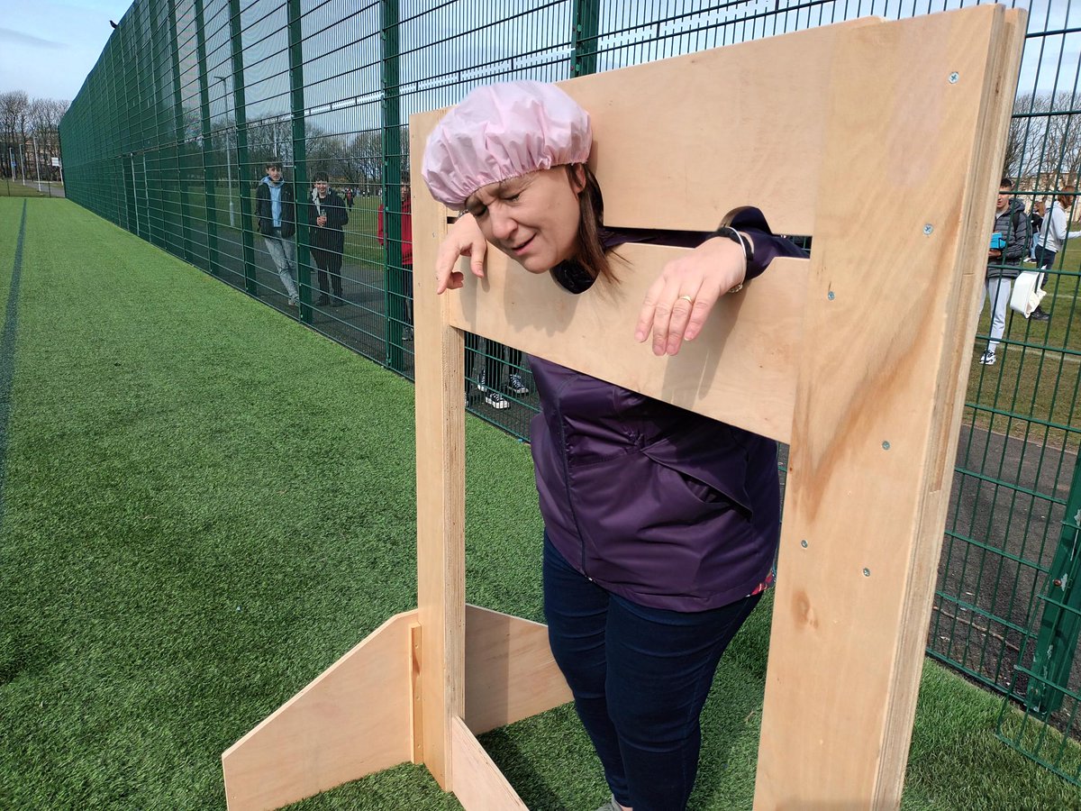 MarrColOfficial's tweet photo. Wrapped up the term with a charity fundraiser.  Thanks to our 'volunteer' staff for being good sports at Soak the Teacher and well done to the senior boys who were victorious for the second time this year against the senior girls.  Have a fab break everyone 💜💛 https://t.co/vZ9iBKnuRn