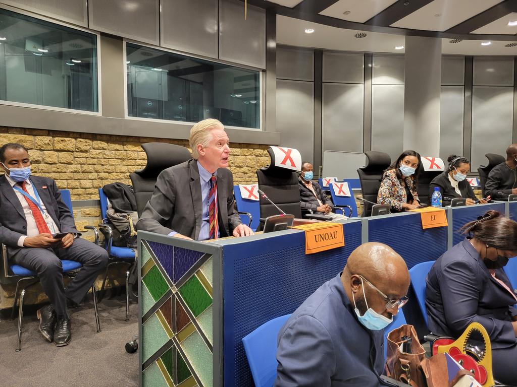AUC_PAPS's tweet photo. #AUPSC expresses appreciation to partners for their continued support to the effective implementation of the #OttawaTreaty, while expressing concern over the continued production, use and illicit  transfers of #landmines and improvised #explosivedevices. https://t.co/6a7du3IEBV