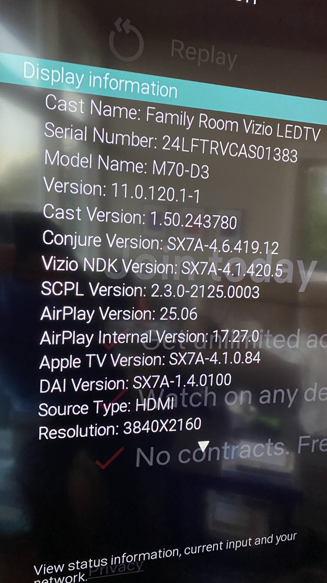 davewilt's tweet photo. @VIZIOsupport M70D3 turning on by itself several times a day and staying on all night since update pushed days ago.  CEC devices (CCwGTV, AppleTV) powering onto Vizio Netflix. https://t.co/lZWRrp3axf