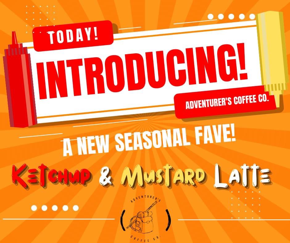 adventurerscc's tweet photo. Take me out to the ball game! Holy cow, how has it taken us this long to try it! It's just like being at the ball field. 
.
.
.
.
.
.
#adventurerscoffeeco #cafe #coffee #spring #seasonalflavors #aprilfools #funny #caleramainstreet #downtowncalera https://t.co/a9QGlUhntf