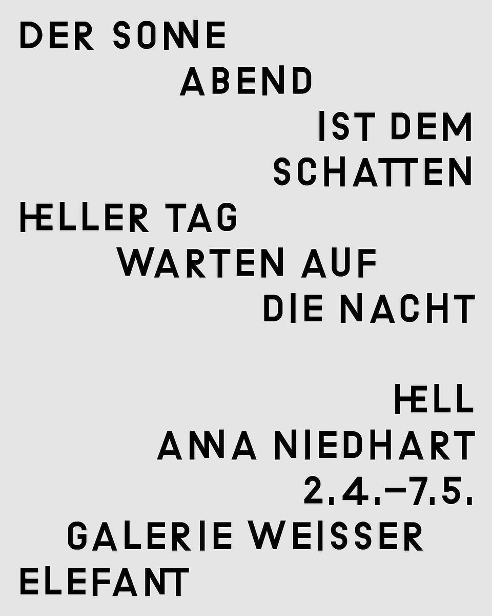 You are kindly invited to the opening of my solo show HELL Sat, April 2, 5—7 pm at @galerieweisserelefant Auguststr. 21, Berlin. See us!