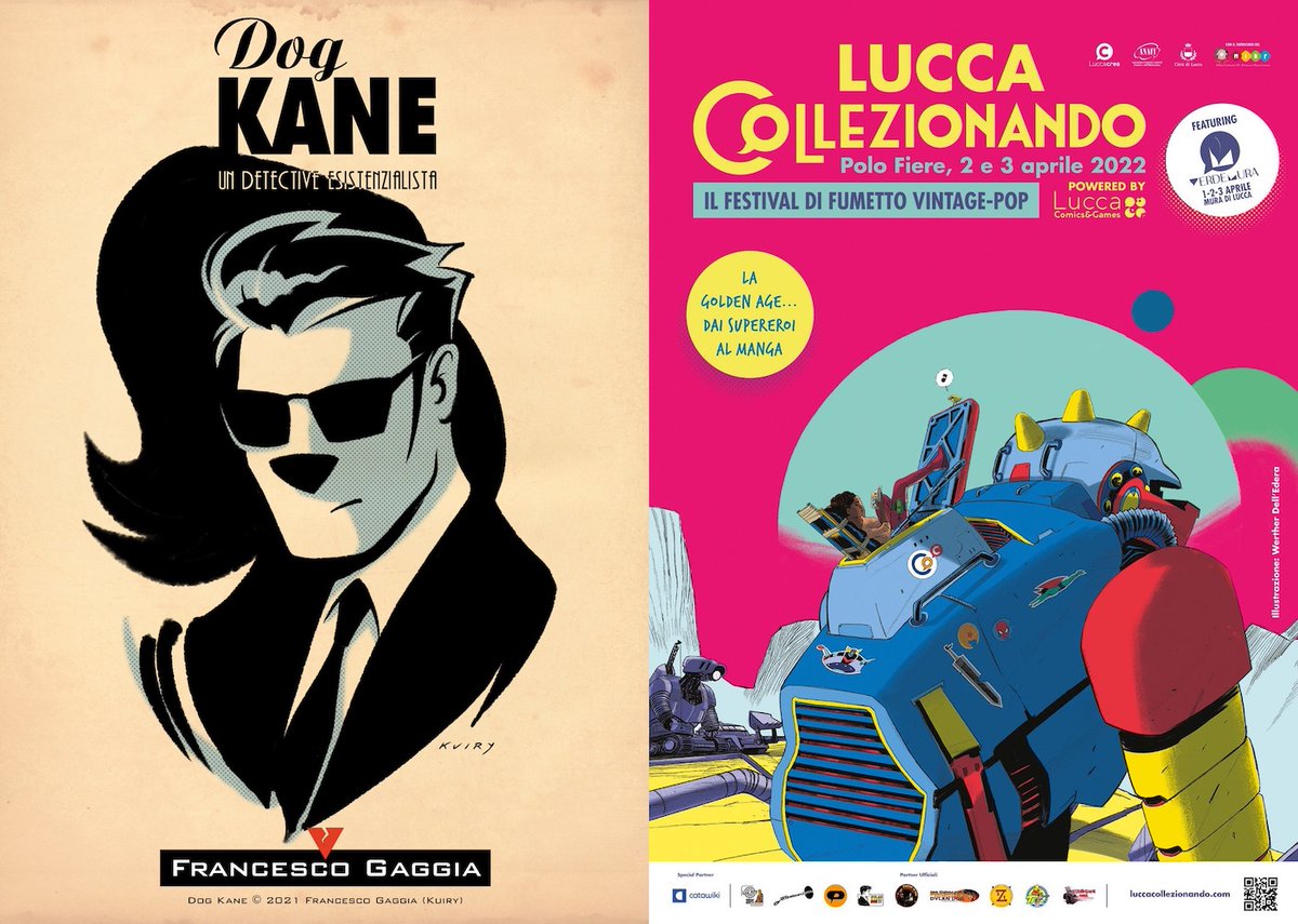 DogKaneComics's tweet image. Anche il detective esistenzialista sarà a Lucca Collezionando con tutte le novità sull'ultimo caso (e l'archivio con quelli precedenti!)
Allo stand Francesco Gaggia - Kuiry - T14
#DogKane #Kuiry #FrancescoGaggia #LuccaCollezionando22 #NoWar ☮️