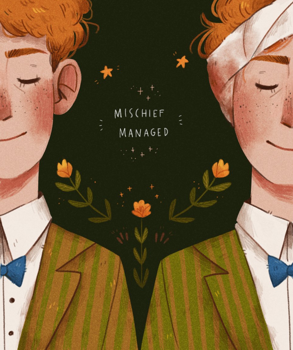 naikingblue's tweet photo. “𝐖𝐡𝐞𝐫𝐞'𝐬 𝐭𝐡𝐞 𝐟𝐮𝐧 𝐰𝐢𝐭𝐡𝐨𝐮𝐭 𝐚 𝐛𝐢𝐭 𝐨𝐟 𝐫𝐢𝐬𝐤?” #HBDFredandGeorge #HarryPotter 💖🥳 https://t.co/dR0GDexTzK