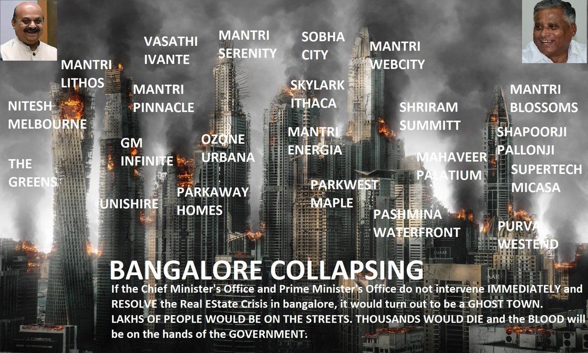 <a href="/KA_HomeBuyers/">Karnataka Home Buyers Forum</a> <a href="/narendramodi/">Narendra Modi</a> <a href="/CMofKarnataka/">CM of Karnataka</a> <a href="/HardeepSPuri/">Hardeep Singh Puri</a> BANGALORE IS BURNING AND COLLAPSING.  The government and the system have become MUTE SPECTATORS.