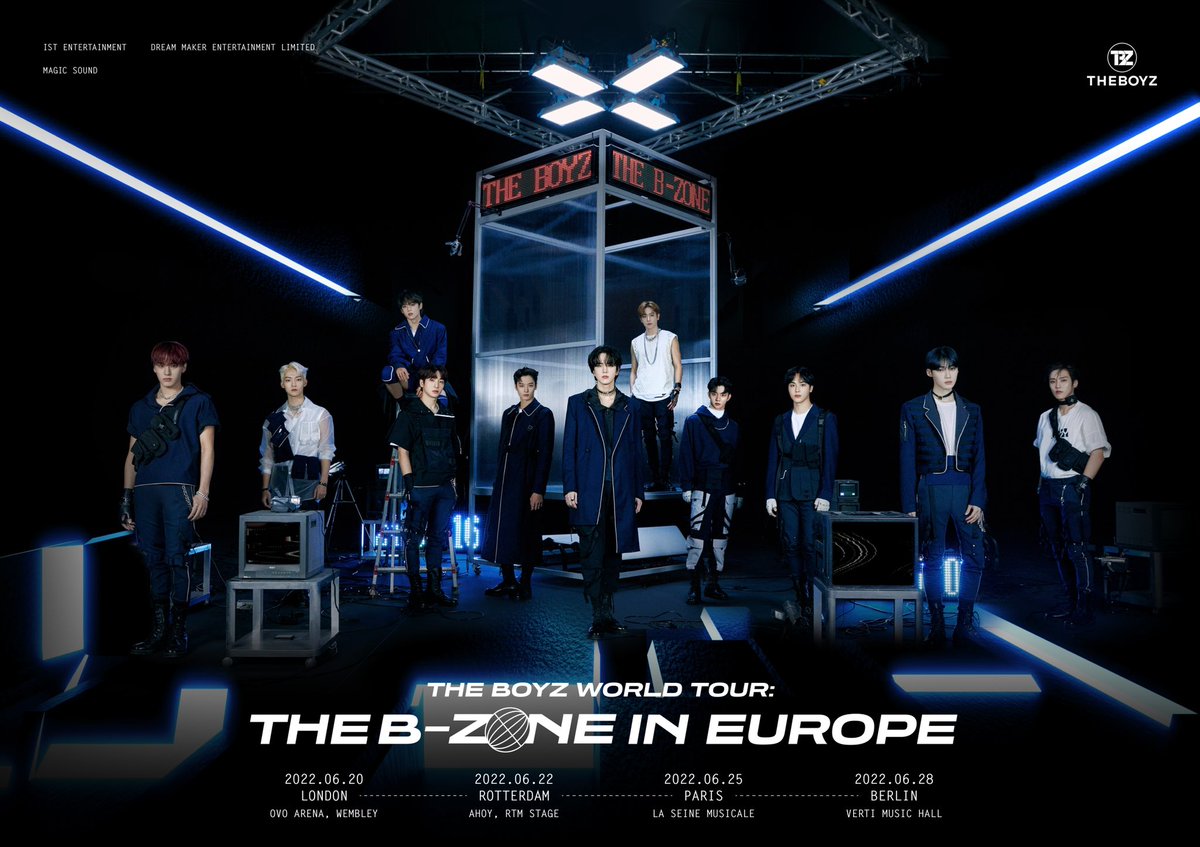 THE BOYZ WORLD TOUR: THE B-ZONE IN EUROPE🌐 2022.06.20 London🇬🇧 2022.06.22 Rotterdam🇳🇱 2022.06.25 Paris🇫🇷 2022.06.28 Berlin🇩🇪 🎫Ticket info will be out soon. See you then🔜 #THEBOYZ #더보이즈 #THEB_ZONE #더비존 #THEBOYZinEurope #THEBOYZEUROPETOUR