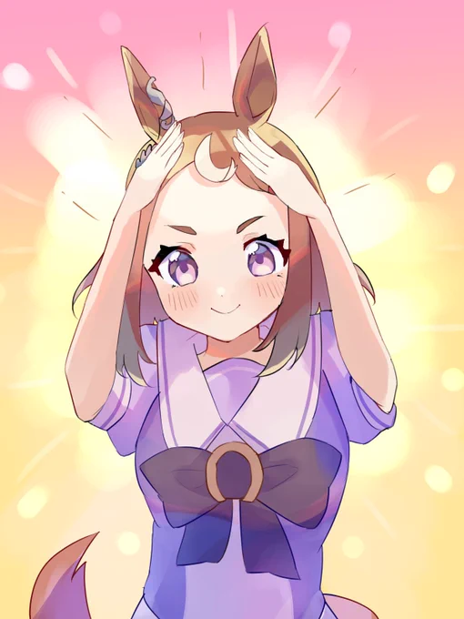 ツルちゃんのおでこ  #ツルマルツヨシ  #ウマ娘 