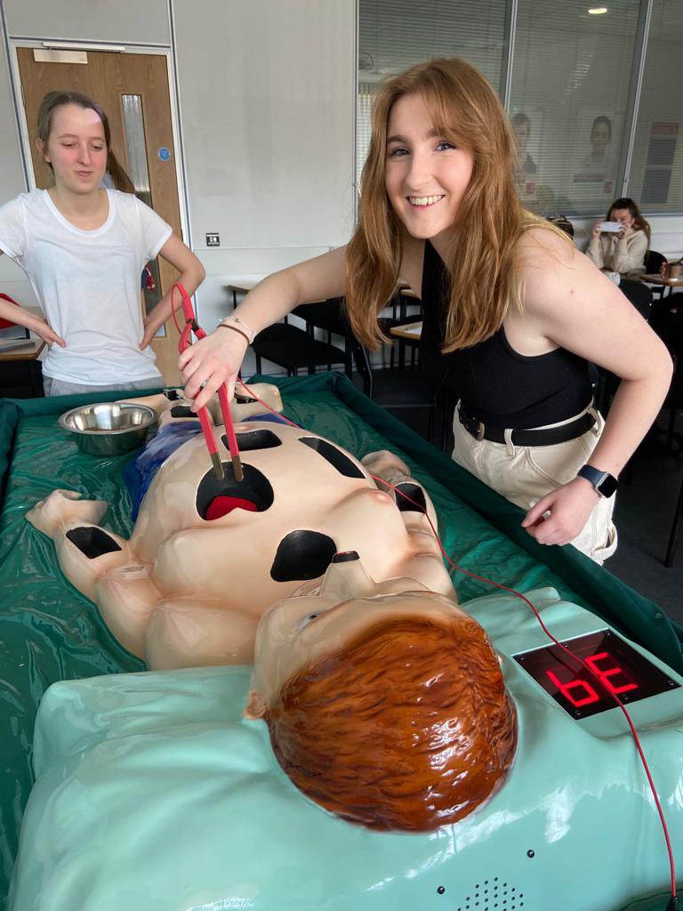StaffsUniParas's tweet photo. Abdominal examination? I think the cause may be over doing it on the breadbasket! Time to test out the theory with #operationgame. Putting games theory into practice and making some of our learning fun. #gamification #Simulation @StaffsUni https://t.co/jvD05Tv8q4