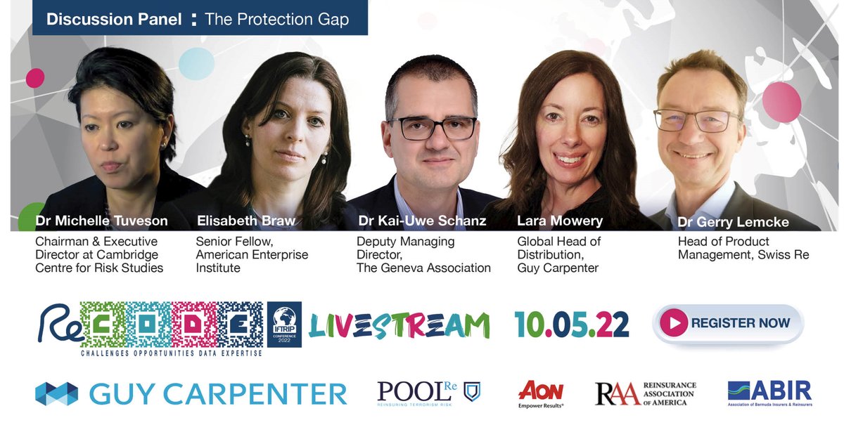 IftripO's tweet photo. Proud to introduce the incredible speaker line-up for the ‘Protection Gap’ panel which will be available to view at the 2022 IFTRIP ‘ReCODE’ Conference. This panel is sponsored by @GuyCarpenter. Register your place FREE now: https://t.co/2hVvzENF8r #Terrorism #ProtectionGap https://t.co/xb4WrRrl0w
