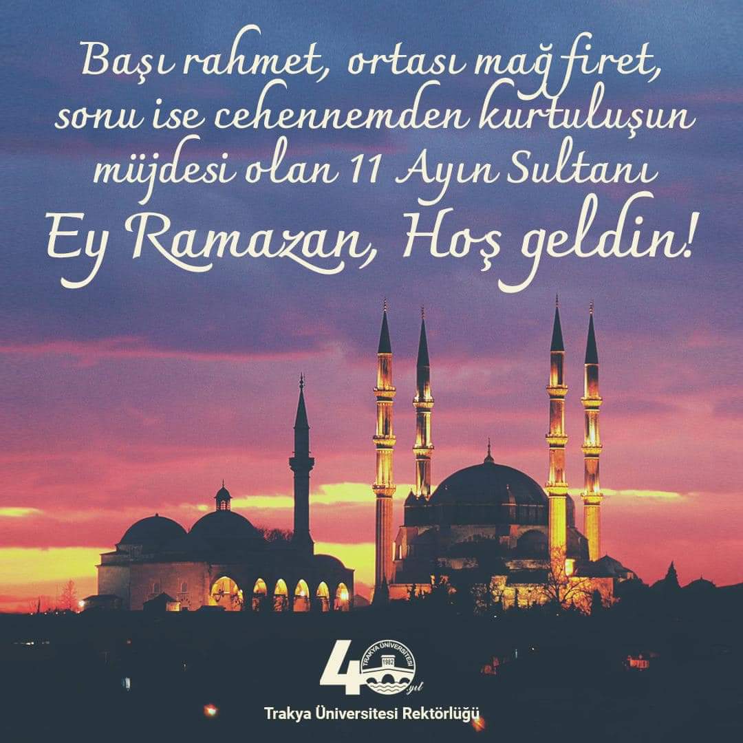 Hoşgeldin Şehri Ramazan 
Şükürler olsun eriştirene...