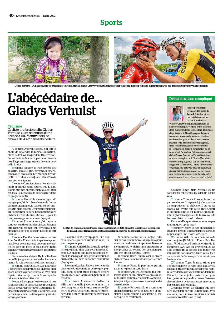 GladysVerhulst's tweet photo. Se décrire de À à Z… c’est pas un exercice super simple mais j’adore l’idée! 

Merci au Courrier Cauchois pour cet article un peu différent des autres. 😀 https://t.co/Z7qmvh5KUf