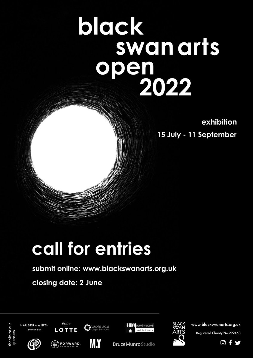 blackswanopen's tweet photo. Calling all artists! We are so excited to launch our Art Open 2022.
Go to our website for more information and to submit
https://t.co/e6hgG9QkTU
#artopencall #artopen #callforartists #callforsubmissions #callforentries #opencallforartists #artsubmissions #artopportunities https://t.co/d6vwHztzYa