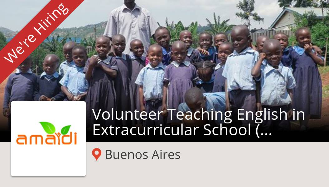 Check out this #job: #Volunteer Teaching #English in Extracurricular School (m/f) in Argentina at #Amaidi (#BuenosAires) workfor.us/oh5yb5