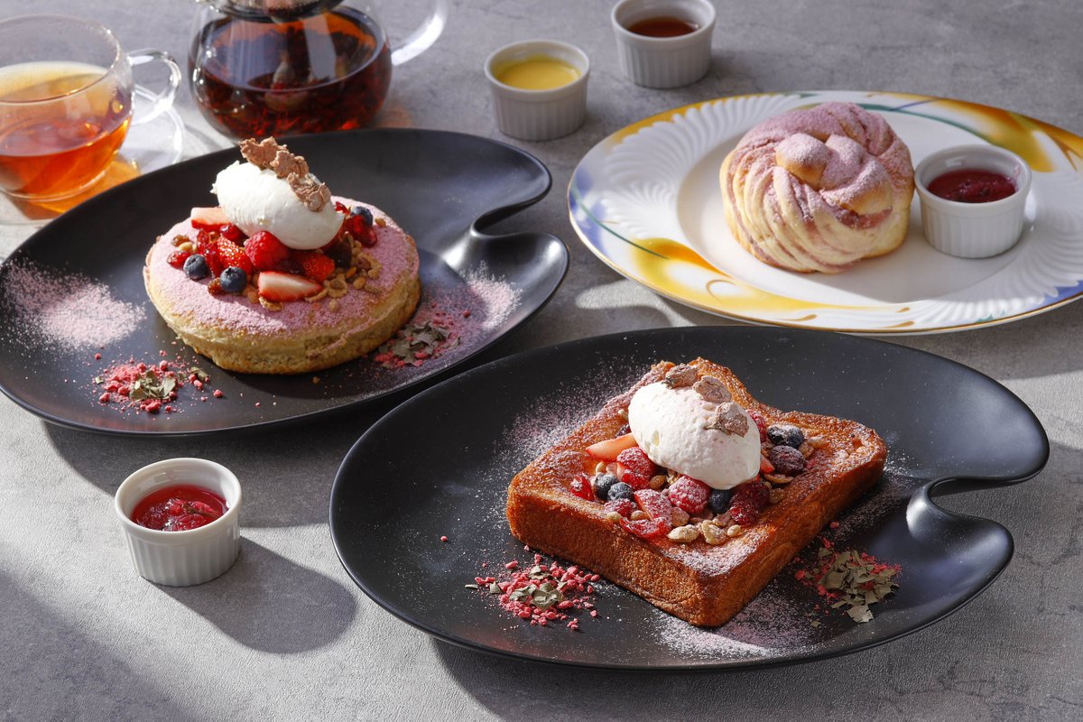 こだわりの卵をつかったパンケーキ とベーカリー特製のブリオッシュで作るフレンチトースト Amp ドリンクのセットが ザ ラウンジ 限定でスタート 4月は 桜 香るフレーバーでお届けします 桜あんを練り込んだ桜 パン 4 15 とともに春を満喫下さい ウェスティン