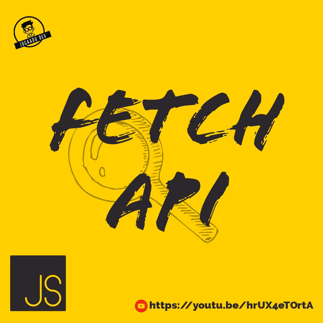 jugaadudev's tweet photo. Fetch API in JavaScript
https://t.co/1ze0axKCke
#javascript #javascriptapi #api #ajax #FetchAPI #fetch #js https://t.co/bpjwcqNmgm