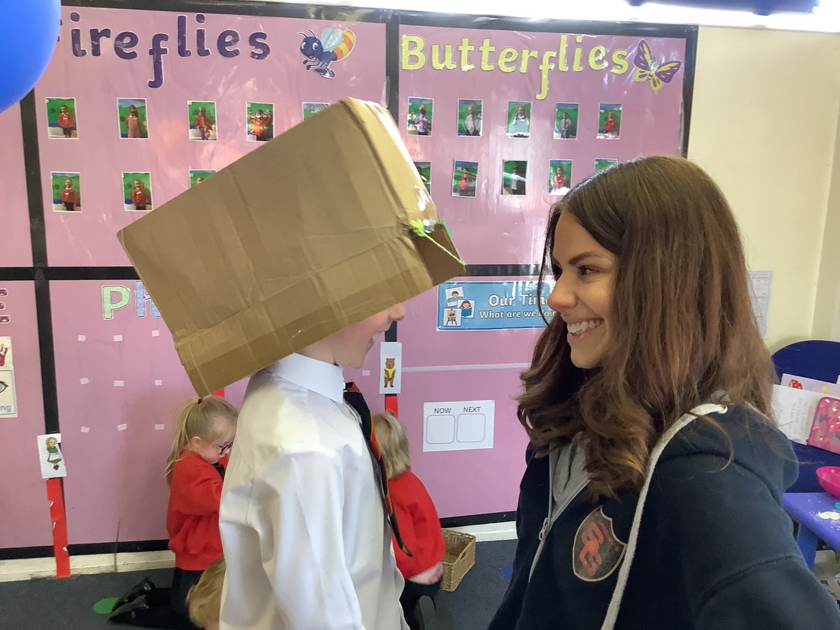 stgregorys_EYFS's tweet photo. The children have been trying to become taller than Miss Crook and Mrs Rypel... I have to say they have come up with some interesting ways to add to their height! https://t.co/au8m0PAd7J