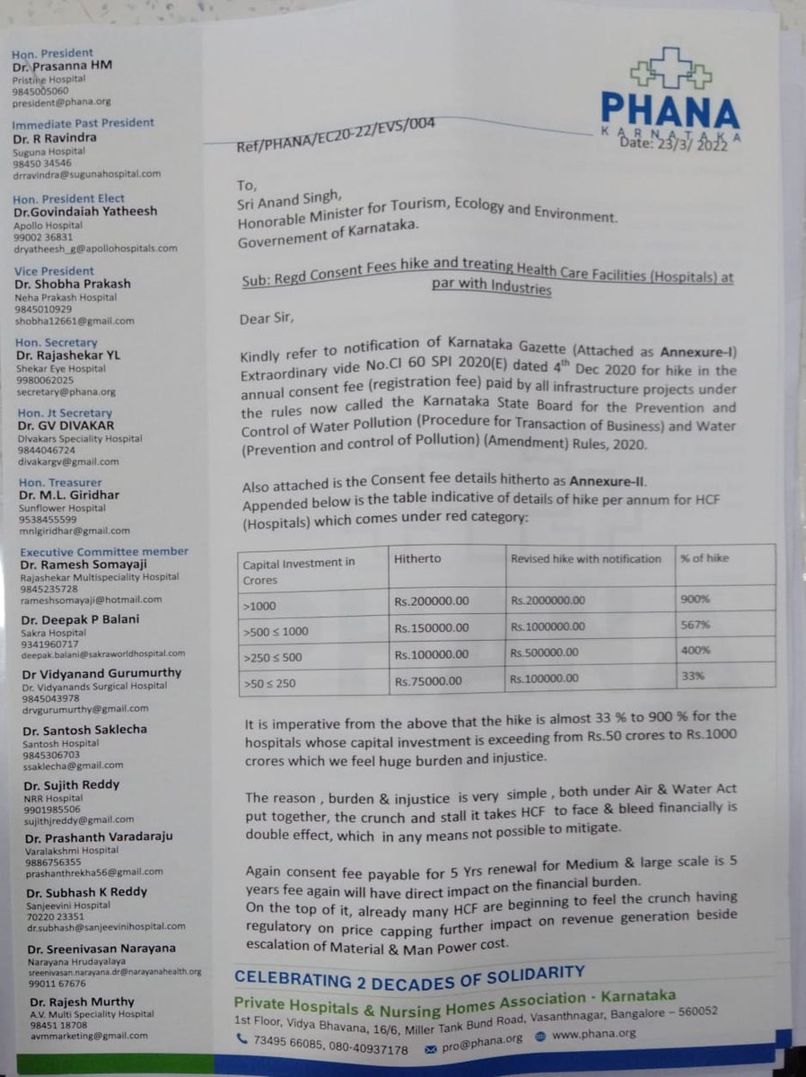 DrHMPrasanna's tweet photo. The consideration by #GoK would help the #HCF to comply with better corporate responsive governance &amp; serving the people of #Karnataka efficiently &amp; effectively with their quality service delivery. https://t.co/Aw52eLKdxz