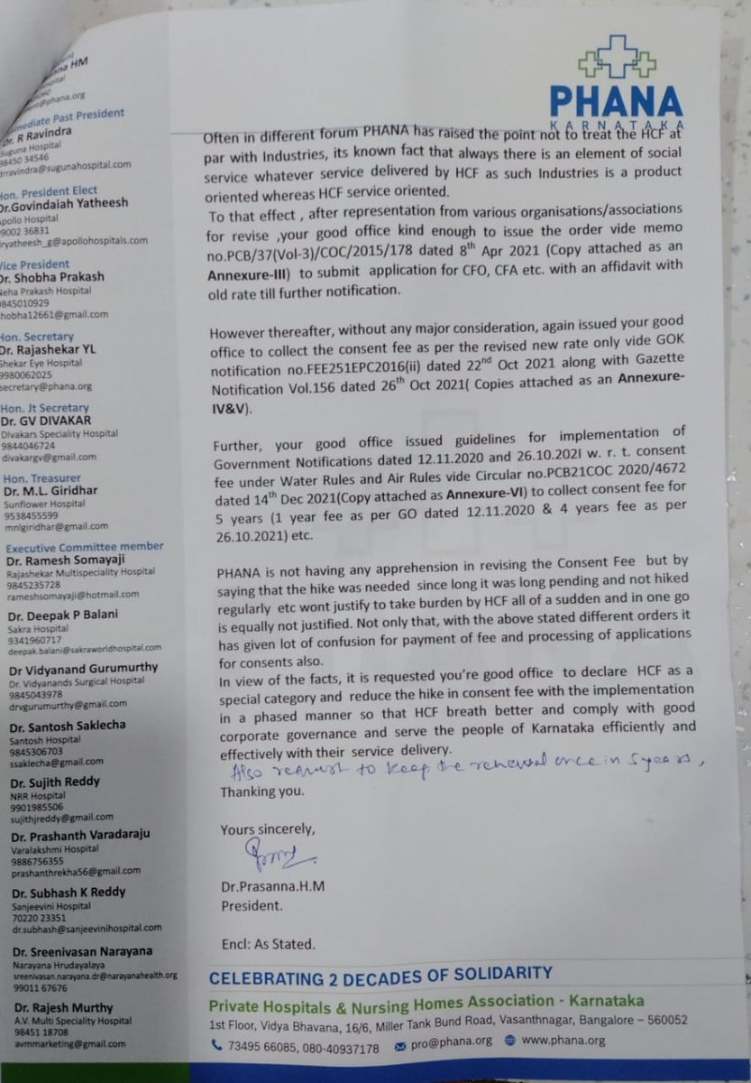 DrHMPrasanna's tweet photo. The consideration by #GoK would help the #HCF to comply with better corporate responsive governance &amp; serving the people of #Karnataka efficiently &amp; effectively with their quality service delivery. https://t.co/Aw52eLKdxz
