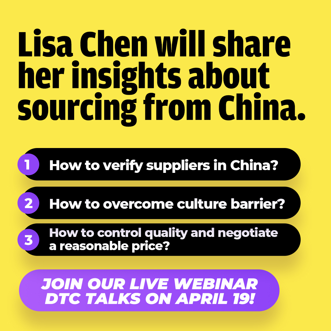nextsmartship's tweet photo. 100% Reliable with #FREE LIVE webinar 🥳
SIGN UP NOW: 👇
https://t.co/qqoXMJnCUM
Save your seat for Supplyia Sourcing top expert Lisa Chen sharing her experience about #sourcing products from China to the world. 🔥
#TimeToEcommerce https://t.co/7tyAhX2PKI