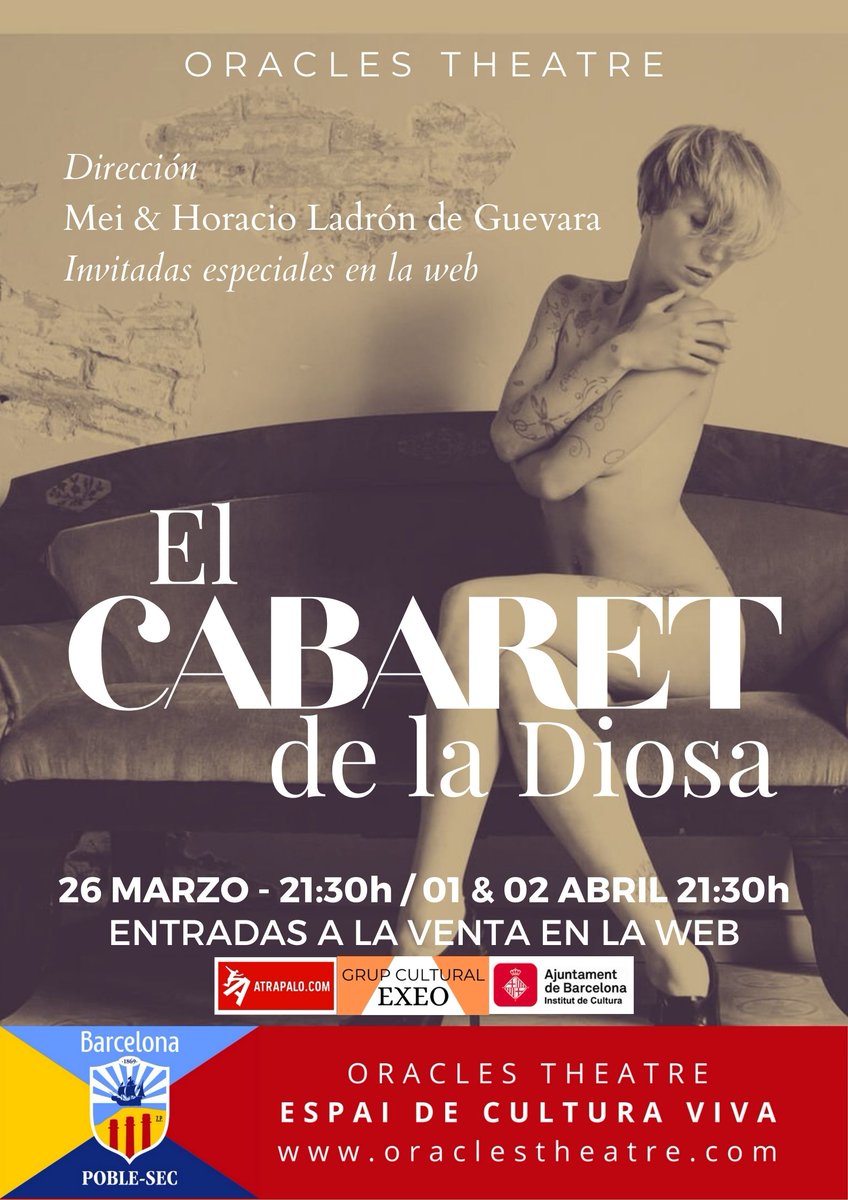OraclesTheatre's tweet photo. CARTELERA: Del 1 al 15 ABRIL en ORACLES Theatre - https://t.co/f0qCBwLhGB El Cabaret de la Diosa - Flamenco de Cerca - Karaoke Queer - Open Mic Miracles - Ecstatic Dance - Cristo: El Pescador de Almas... Muestra final trabajos Escuela Teatro Onirico ORACLES https://t.co/YgYbo8lPwJ
