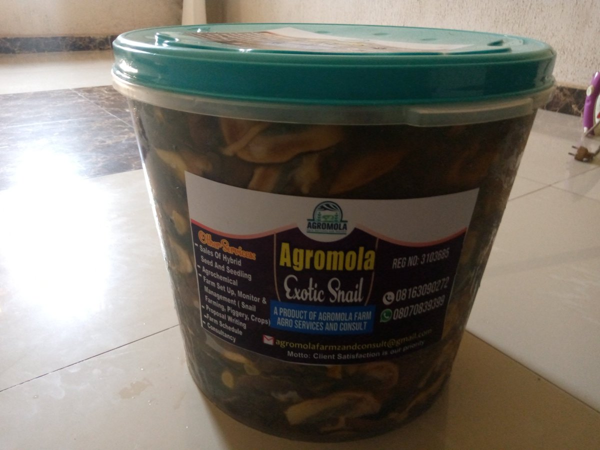 AgromolaC's tweet photo. @agromola farms, we breed hygienic/healthy snails sold to all our customers nationwide. you can patronize us by calling 08070839399/08163090272 to place your order. #EFCC #buhari #NoJusticeNoToll  #DavidoQatar2022 
pls, help us retweet, our customers may be on your timeline! https://t.co/AbOvfIoTtq