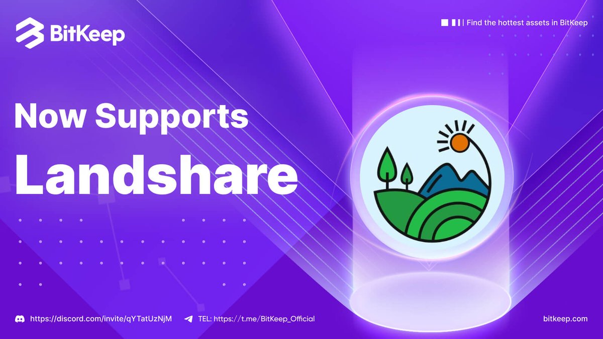 BitgetWallet's tweet photo. 📢#BitKeep now supports @Landshareio.

👉#LandShare, Bringing Real Estate to the Blockchain. https://t.co/CmzLYlnAP6