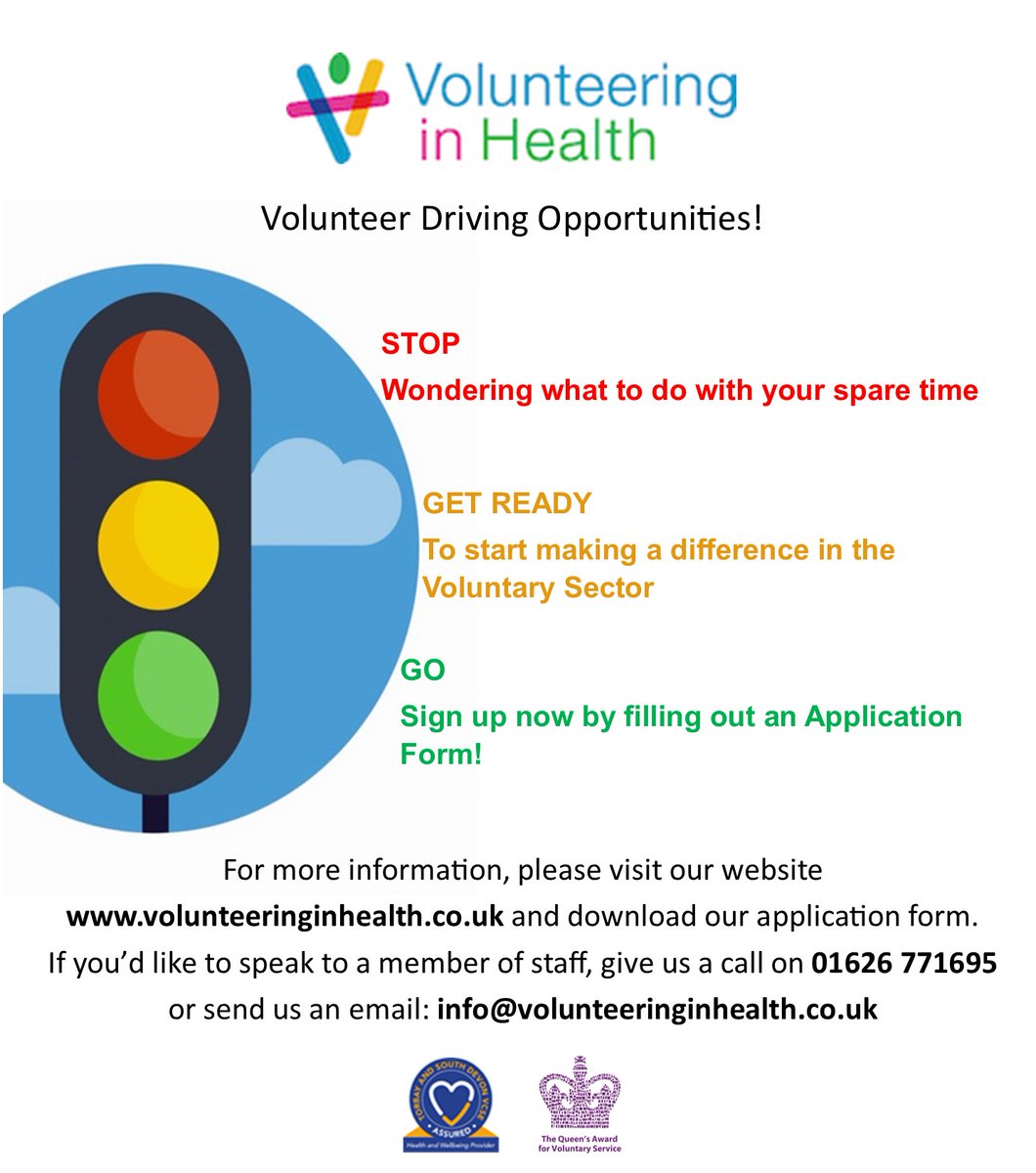 VIH_devon's tweet image. We are in urgent need of volunteer drivers!
If you are interested in joining our team of volunteers, or would like more information:
Email: info@volunteeringinhealth.co.uk
Or visit volunteeringinhealth.co.uk/volunteering/ and download an application form.