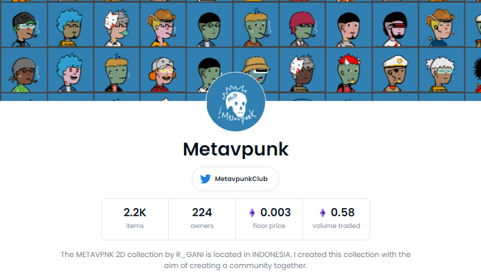 arslancyanart's tweet photo. GIVEAWAY🎉
Just drop your wallet address in the comments.
I will give free metavpunk to your opensea wallet!
I'm seriously 🔥 legit &amp; trusted!

#NFTGiveaway #NFTGiveaways #nft #nfts #NFTCommumity #nftcollectors #NFTCollection #nftart #cryptotrading #cryptopunks https://t.co/Sq8WL55GYN