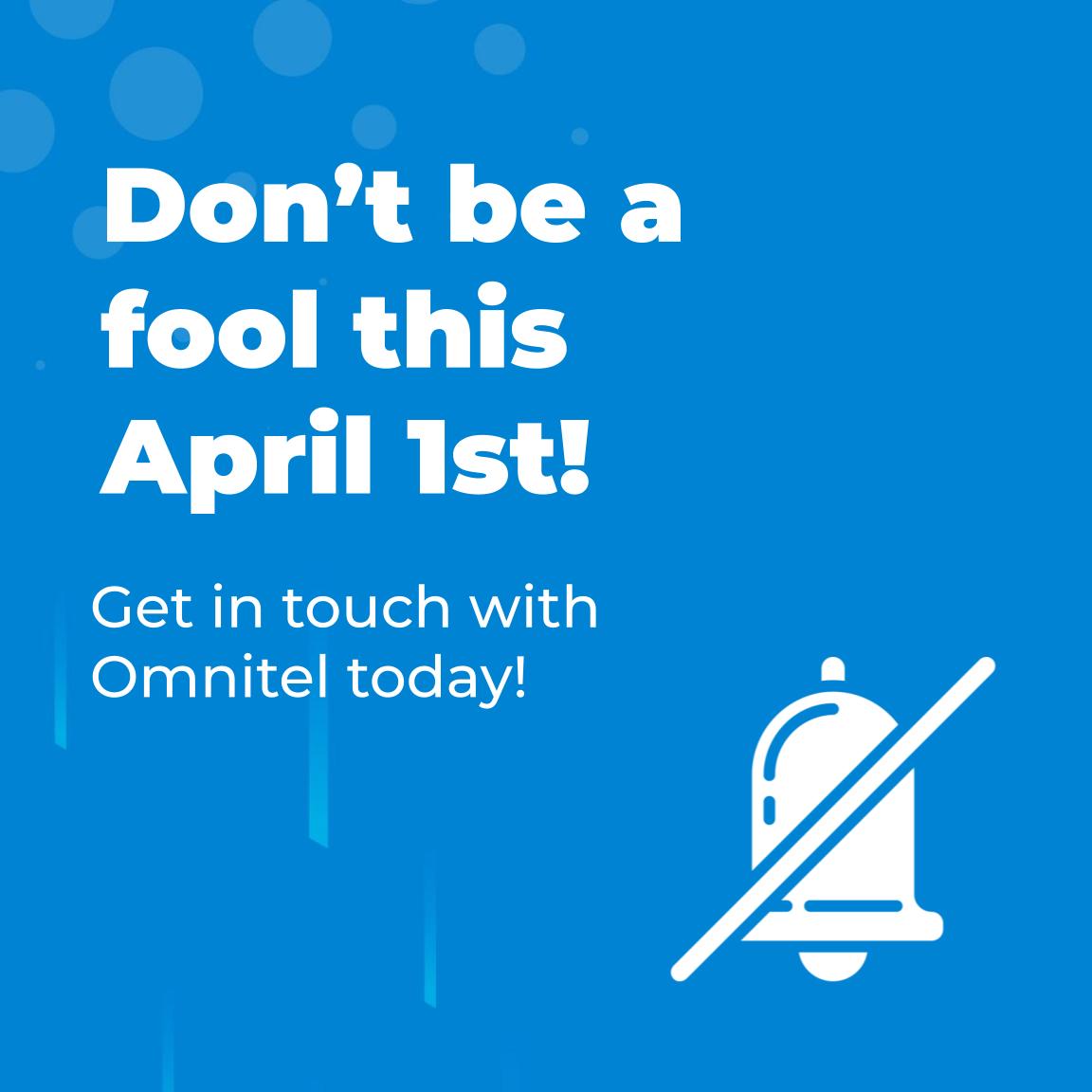 Don't be a fool this #April1st! Get in touch with Omnitel today! Our team provide a service tailored to your business' needs &amp; strive to find the perfect telecoms solutions for you! Visit for more info
omnitel.co.uk/get-in-touch
#AprilFoolsDay #localbusiness #businessbroadband #bt