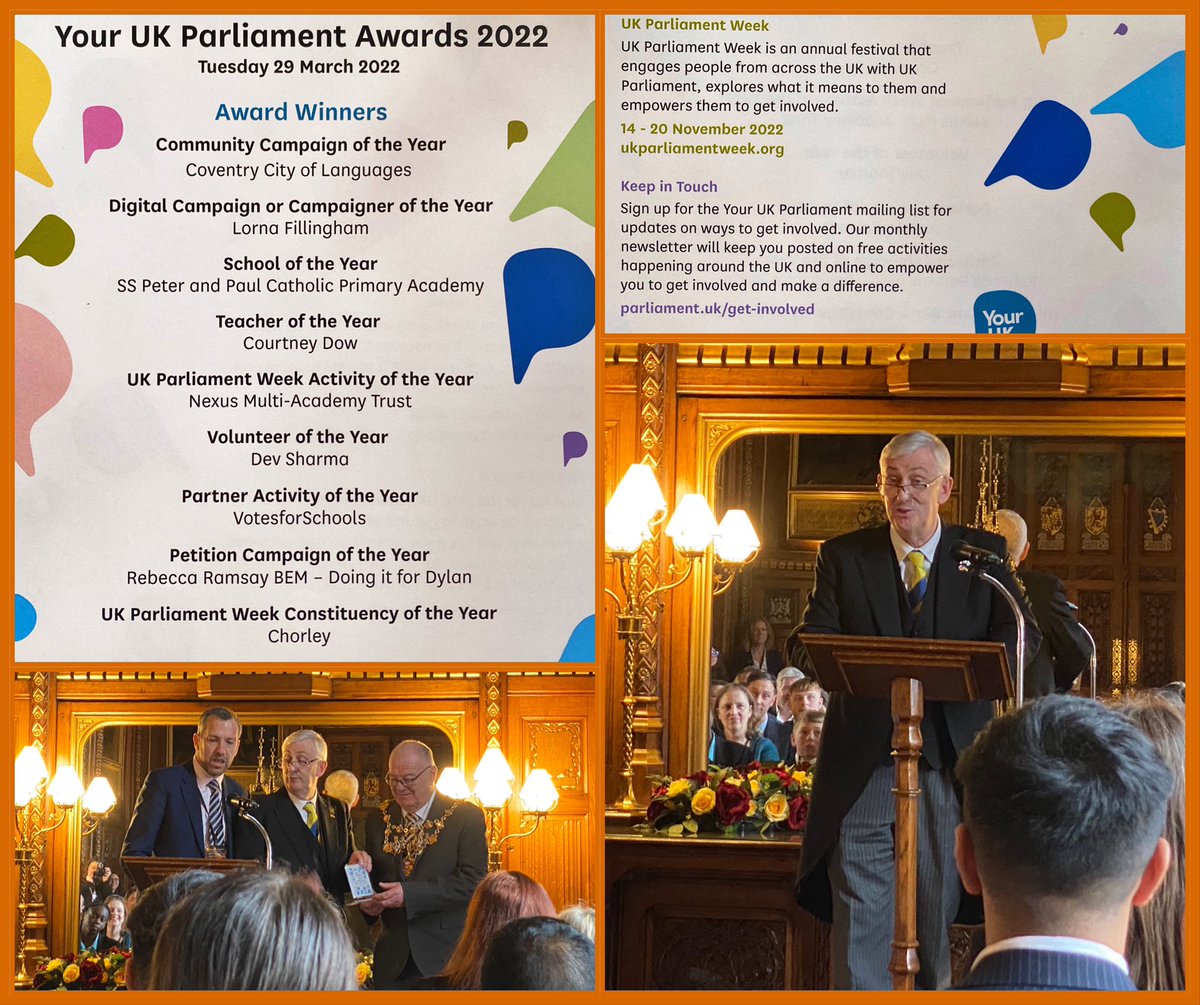 LindsayHoyle_MP's tweet photo. Have to say how very proud I was to see Chorley featuring twice on the list of Your UK Parliament Awards 2022 awardees ~

Rebecca Ramsey BEM - Petition Campaign of the Year award 

Chorley itself - UK Parliament Constituency of the Year

#yourcommunity #yourdemocracy #yourchange https://t.co/OeR9jNgYbU