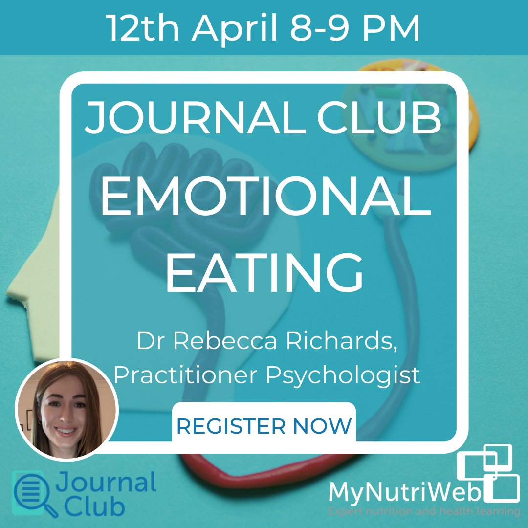 MyNutriWeb's tweet photo. 📆 APRIL MYNUTRIWEB DIARY DATES📆
6th: #FODMAPScience @realfood_doctor
👉🏽 https://t.co/8obEp7EEDn
12th: #MNWJournalClub Emotional Eating
@DrCEChilds & @drbeckyrichards
👉🏽https://t.co/hKuYcSbvln
🍳 Also a #MyNutriKitchen event in April - announcement coming soon👀 https://t.co/E3dmugv2Mb