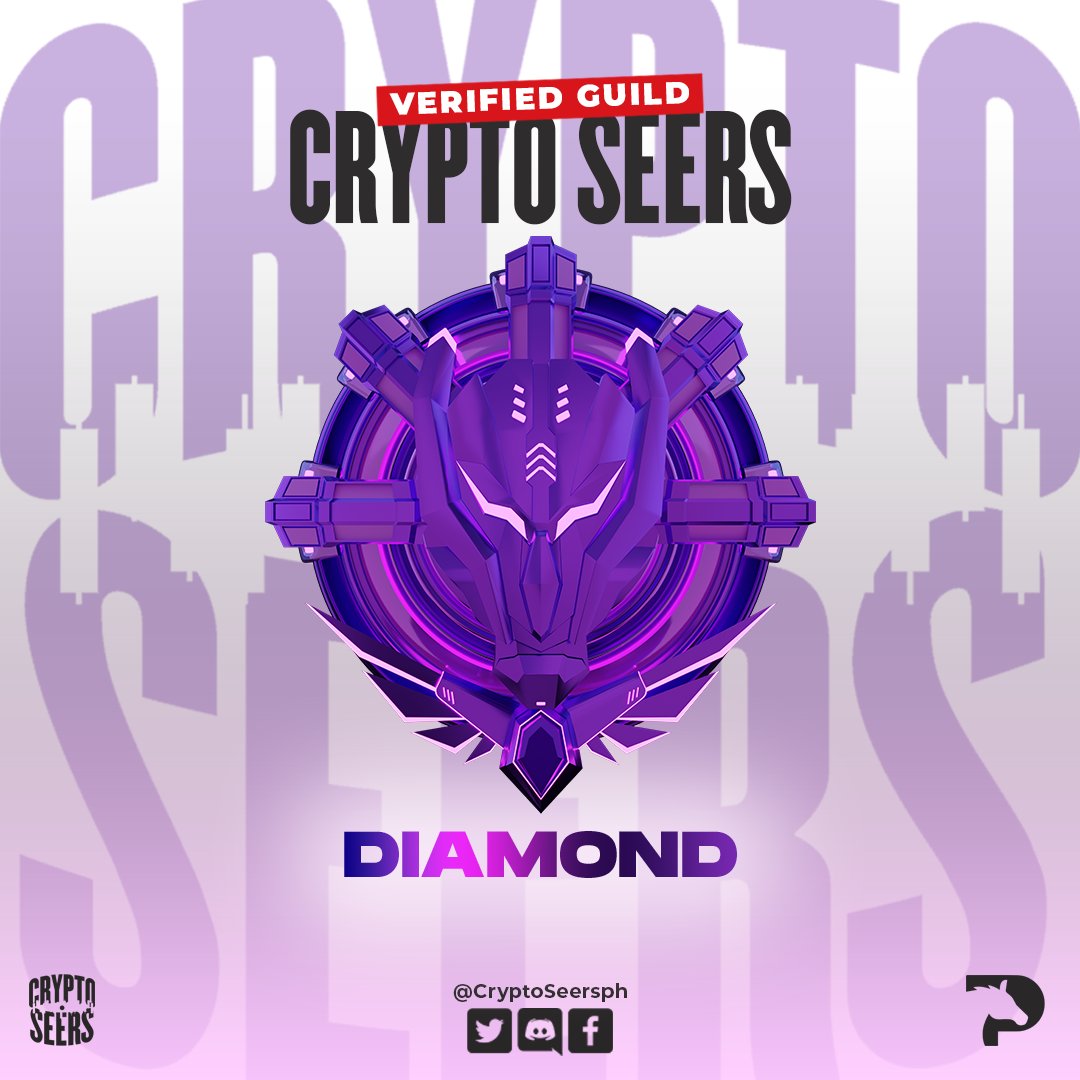 thehightable88's tweet photo. We are honored to announce that Crypto Seers just hit DIAMOND verified guild badge in @PegaxyOfficial

We are very thankful for your love and support Seers Fam. This won't be possible without the efforts of everyone

More scholarship giveaways soon. Join: https://t.co/12IkSEyyI9 https://t.co/KnpTza4tuZ